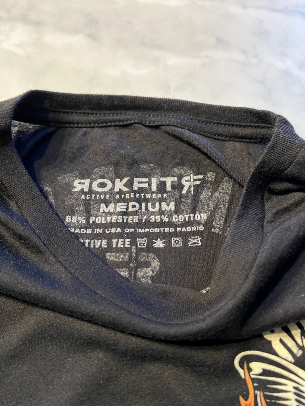 RokFit Change Begins with Discomfort cropped tee. Medium. Skull. New. NWOT - Picture 5 of 5